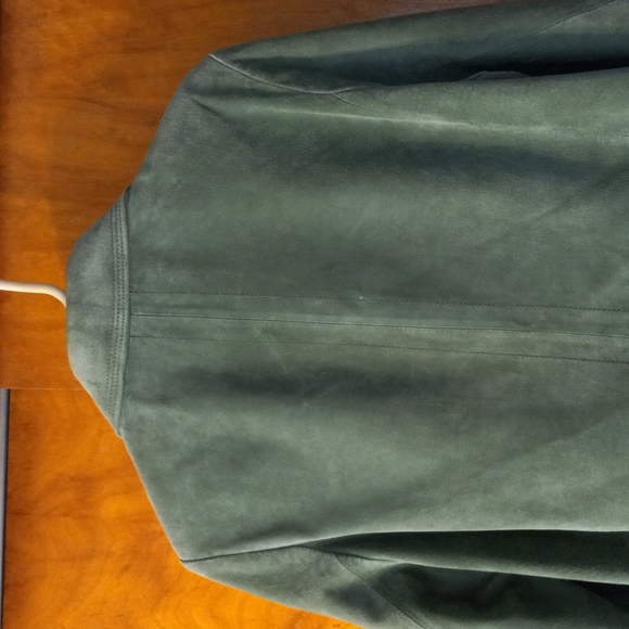 Vintage - Monterey Bay - 100% Suede - Seafoam Green - Button Up Jacket - *MED* - Picture 7 of 10